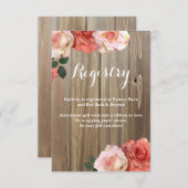 Rose rustique | Cartes d'insertion de Fête des mar (Devant / Derrière)