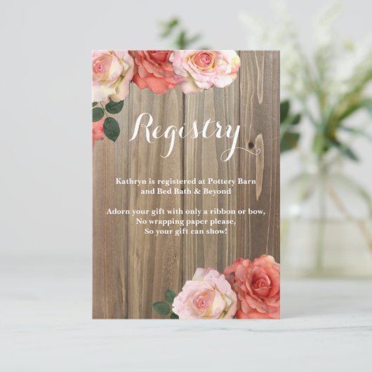 Rose rustique | Cartes d'insertion de Fête des mar (Debout devant)