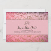 ROSE RUSTIQUE - Enregistrer la carte de date à pla (Devant)