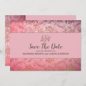 ROSE RUSTIQUE - Enregistrer la carte de date à pla (Devant / Derrière)