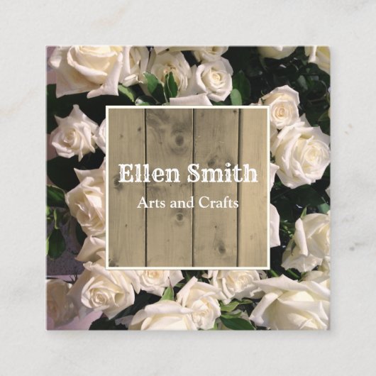 Rose rustique Floral Design Carte de visite (Devant)