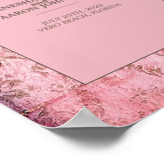 ROSE RUSTIQUE - Poster Mariage (Coin)