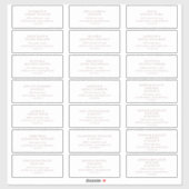 Rose Rustique Script Mariage invité Étiquette de a (Feuille)