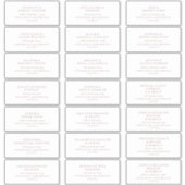 Rose Rustique Script Mariage invité Étiquette de a (Devant)