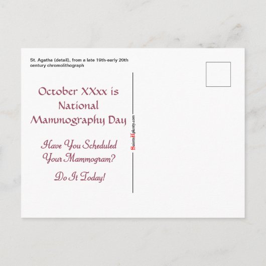 Rose Sainte Agathe (M 003) Carte postale 2 (Dos)