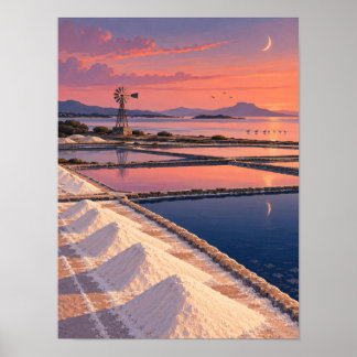 Rose Saltworks Schemering 12x16 Poster