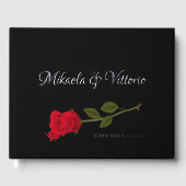 Rose sanglante Élégant Mariage gothique noir (Recto)