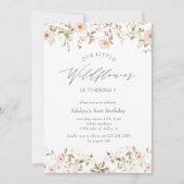 Rose sauvage Baby First Birthday Invitation (Devant)