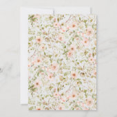 Rose sauvage Baby First Birthday Invitation (Dos)