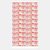 Rose savon imperméable et cosmétique étiquettes (Feuille)