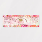 Rose savon imperméable et cosmétique étiquettes (Design 1)