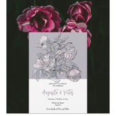 Rose Script élégant mariage invitation