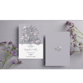 Rose Script élégant mariage invitation