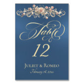 Rose Scroll - Blauw Kaart (Achterkant)