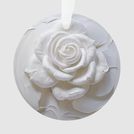 Rose Sculptée - Blanc sur Blanc (devant)