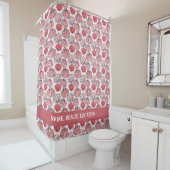 Rose Seashell Motif rideau de douche - Texte perso (En situation)