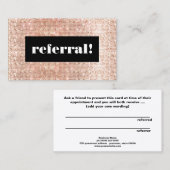 Rose Séquins Or Cosmetologie Client Référence (Devant / Derrière)