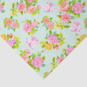 Rose Shabby Vintage Blue Tissuepapier (Detail)