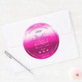 Rose Shimmery Produit Diamants Étiquettes Initiale (Enveloppe)