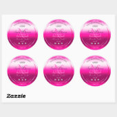Rose Shimmery Produit Diamants Étiquettes Initiale (Feuille)