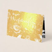 Rose Silver Foil Typographie Mariage Invitations (Devant)