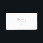 Rose simple élégant Étiquettes de adresse RSVP or<br><div class="desc">Ces étiquettes de adresse RSVP en or rose simple et élégant sont parfaits pour votre mariage en or rose minimaliste classique. Le design est composé d'une vintage classique minimaliste, d'une police d'or blush contemporaine et d'une calligraphie formelle romantique délicate. Il est parfait pour les mariages de luxe du printemps, de...</div>