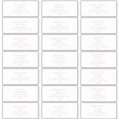 Rose simple élégant Gold Étiquettes de adresse inv (Devant)