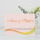 rose simple faire-part de mariage (Debout devant)