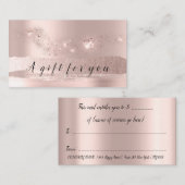 Rose simple Gold Heart Certificat cadeau beauté VI (Devant / Derrière)