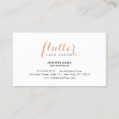 Rose simple Lash Salon Logo Rendez-vous (Dos)