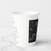 Rose Sketch and Starlight Silkscreen glassware Papieren Bekers (Rechts)