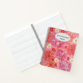 Rose soleil Floral Carnet personnalisé (Intérieur)