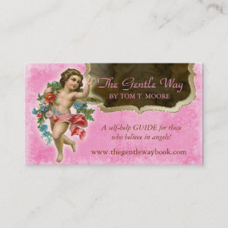 Rose spirituel chrétien de carte de visite d'ange