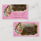 Rose spirituel chrétien de carte de visite d'ange (Devant / Derrière)