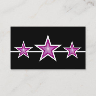 Rose Star 3 étoiles carte de visite noir