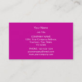 Rose Star 3 étoiles carte de visite rose (Dos)