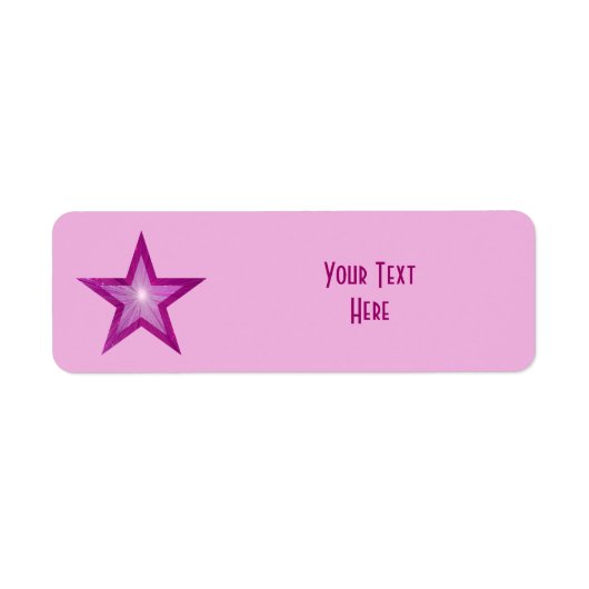 Rose Star 'Your Text' étiquette petit rose pâle (Devant)