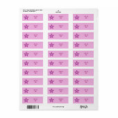 Rose Star 'Your Text' étiquette petit rose pâle (Feuille entière)
