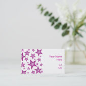 Rose Stars carte de visite côté blanc (Debout devant)