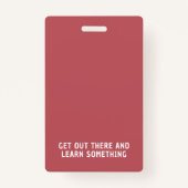 Rose Stripe Homeschool Educator ID Badge (Dos)