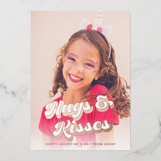 Rose super Gold Valentine's Day Carte photo (Recto)