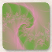 Rose sur les Dessous de verre verts (Devant)