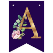 Rose Sur Purple Bonne Bannière Anniversaire (Troisième drapeau)