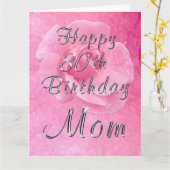 Rose sur Rose Joyeux 80e Anniversaire Carte pour m (Fleur jaune)