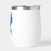 Rose surdimensionné stylisé - Indigo (Gauche)