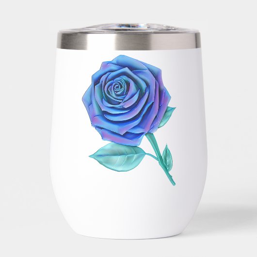 Rose surdimensionné stylisé - Indigo (Avant)