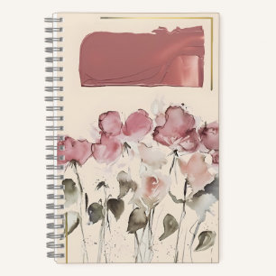 Rosé Swatch & Bloom: Een Waterverf Elegy Notitieboek