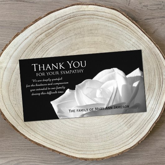 Rose Sympathy Merci Carte photo