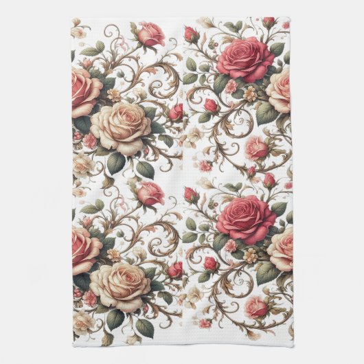 Rose Symphony Theedoek (Verticaal)