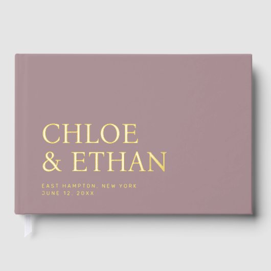Rose Taupe Mariage moderne Foil (Recto)